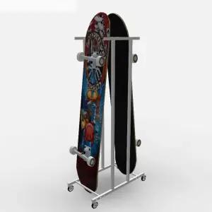 스케이트보드 이동식 철제 거치대 서핑보드 정리대 스탠드