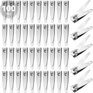 남성용 네일 클리퍼 100피스 성인용 울트라 샤프 스테인리스 스틸 손톱 및 발톱 세트 평평한 휴대용 여행용