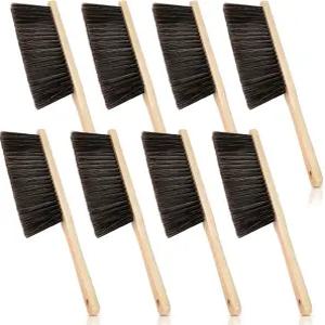 티온시 8피스 나무 먼지 브러시 벌크 핸드 빗자루 벤치 부드러운 칫솔질 청소용 긴 손잡이가 있는 야외
