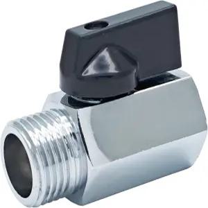 카버트 브라스 미니 샤워 헤드 물 흐름 제어 볼 밸브(1/2인치 암수에서 수수) NPT 차단 스위치 레귤레이터