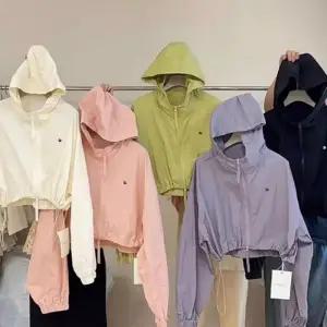 여성 간절기 여름 아노락점퍼 루즈핏 바스락 크롭 바람막이 아우터