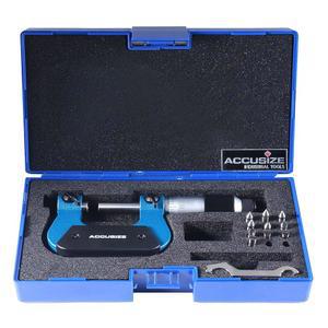 산업용 공구 0-1''을 0.001'' 나사산 마이크로미터로 S916-C750으로 고발합니다 앤빌이 5 장착된 박스, 피팅