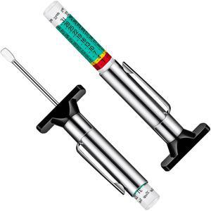 루미테코 2팩 타이어 트레드 깊이 게이지, 클립이 32nd 게이지 컬러 코딩 1/32인치 체커 트럭 정확한 세미 포켓 단위로 도구, 장착된 측정 자동차용