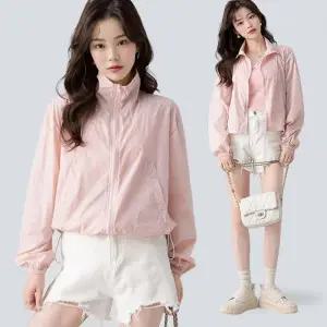 여름 경량바람막이 숏 크롭 카라 바람막이 바스락