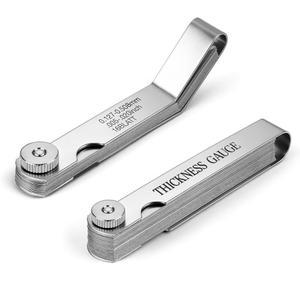 2pcs 필러 게이지 세트 스테인리스 스틸, 스트레이트 자동차, 플러그 갭 및 와이드 스파크 듀얼 SAE/메트릭 , 32개의 앵글 키트 밸브, 레인지 블레이드, 기타용 블레이드 16개의 도구,