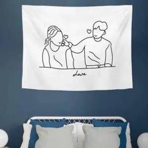 [하프클럽/셀러허브]러브볼터치 패브릭포스터 소-100X75 월데코