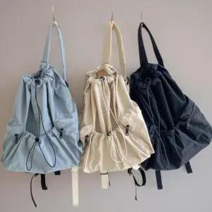 [신상오픈런]여성용 나일론 포켓 백팩 스트링 조절 버클 가방 (38170112)