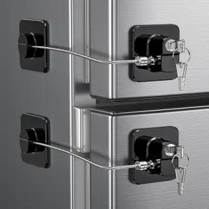 냉장고 도어 잠금장치 2팩 주방 냉동고용 보호 캐비닛 및 서랍 에어 오븐 에어프라이어 옷장 창문