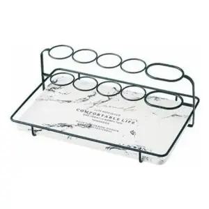 (색상 그린-대리석 무늬)트레이 칫솔 받침대 다용도 디자인 대리석 규조토 욕실