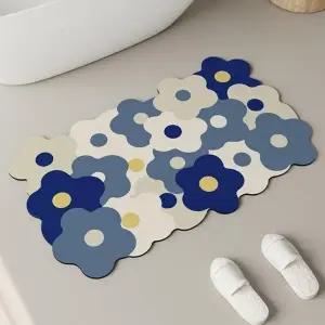 ( )욕실 주방 화장실 미끄럼 방지 규조토 발매트 블루 규조토발 인테리어 욕실발 구조 부엌발