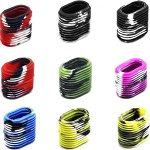 9팩 고무 낚시 릴 손잡이 슬리브 미끄럼 방지 미끼 캐스터 커버 캐스팅 또는 회전용 테이프 그립