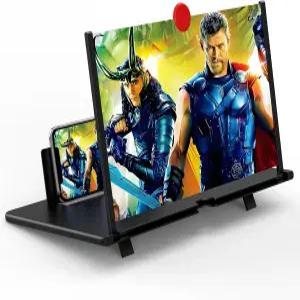 휴대폰용 12인치 화면 확대기 영화 비디오 및 게임용 휴대폰 3D HD 확대 프로젝터 증폭기가 있는 폴더블 폰