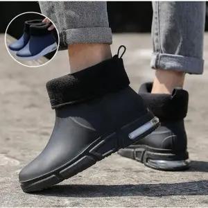 [룽스]기모내피 부츠 탈부착 남성 방한 레인부츠