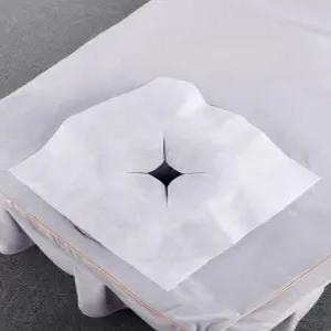 일회용 얼굴 구멍 수건 안면 부직포 시트 가리개 미용 페이스필름 십자