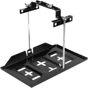 배터리 홀드 다운 트레이 키트 금속 홀더 조정 가능한 브래킷 클램프 포함 자동차 보트 해상용