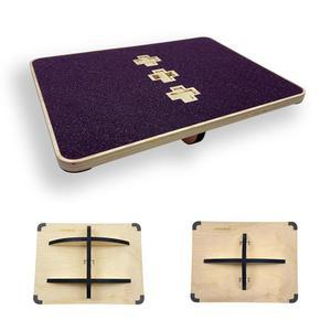 INFIDEZ 모든 종류의 밸런스 트레이닝을 위한 멀티 옵션 목재 밸런스 보드, 엑스트라 라지 미끄럼 방지 워블, 밸런스 및 코어 트레이닝을 위한 로커 및 플랭크 보드, 책상 밑용 밸런싱 보드