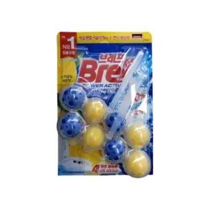 브레프 변기 세정제 파워엑티브 50g x 2개입 레몬향 변기 클리너 물때 방향제