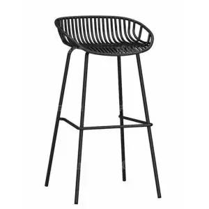 체어 철제 의자 홈바 철재 등받이 스트라이프 야외용