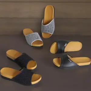 [신상오픈런]여성 오피스 실내 슬리퍼 튼튼한 가죽 오픈토 뮬 (34705855)