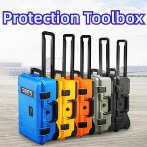 전문 도구 케이스 바퀴가있는 방수 하드 상자 보관 액세서리 주최자 정밀