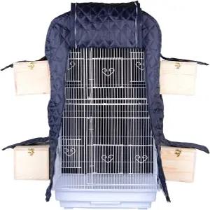 라이트마티라 대형 새 앵무새 케이지 커버 - 겨울용 헤비 듀티 굿나잇 펫 코카투 프로텍터 방광 방풍 및