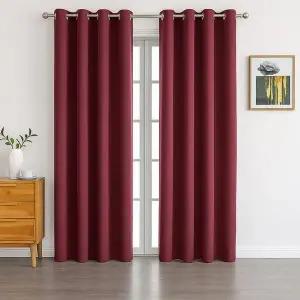 [하프클럽/셀러허브]창문암막커튼 미드나잇 아일릿 암막커튼 2장 긴창 안방 거실 와인 침실암막커튼