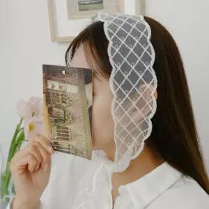 [신상오픈런]여성용 여름 물결 패턴 투웨이 시스루 헤어밴드 (33650377)