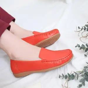 [신상오픈런]쿠션단화 셔링 드라이빙슈즈 겨자색 여성로퍼 (30321657)