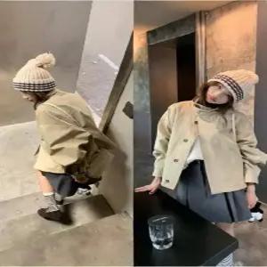 여친 빈티지 봄 가을 트렌치코트 쇼트 긴팔 이른 원픽3