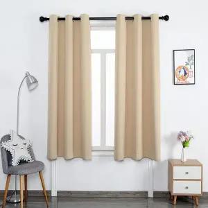 [하프클럽/셀러허브]창문암막커튼 트왈라잇 아일렛 암막커튼 2장 침실 창문 핑크베이지 침실암막커튼