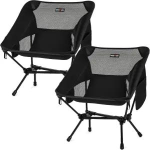 오버몬트 초경량 휴대용 캠핑 의자 - 가벼운 접이식 백패킹 배낭 하이킹 낚시 야외 캠프 2pcs로 최대