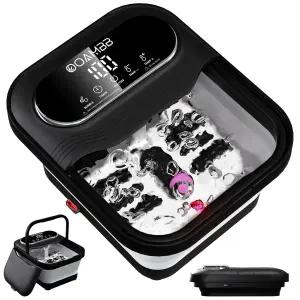 열 거품 및 온도 조절 기능이 있는 접이식 발 스파 XL 터치 스크린과 마사지 롤러가 목욕 마사지기 담그기