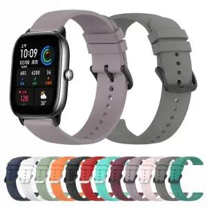 호환  Amazfit Bip 3 ProS LiteU ProGTR 4 2 Correa 20mm 22mm 실리콘 밴드 스트랩 Amazfit GTS 4 Mini2 2E
