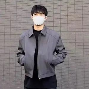 남성용 캐주얼 빈티지 쇼트 코트 붐 재킷 정장 집업 자켓 패드 패피1