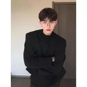 남자 검정 노카라 재킷 자켓 봄가을 패드 코트 쇼트 정장 패피3