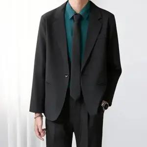 검정 남친 봄 가을 캐주얼 재킷 정장 코트 작은 상의 패피3