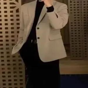 회색 남친 자켓 정장 코트 양복 패피3