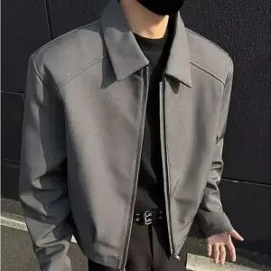 남친 회색 캐주얼 정장 미조 코트 재킷 숄더 자켓 흐름 패피1