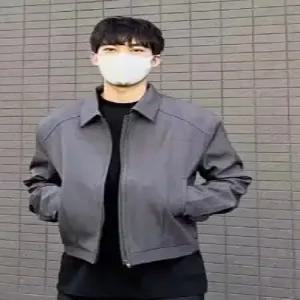 남성용 캐주얼 빈티지 쇼트 코트 붐 재킷 정장 집업 자켓 패드 패피1