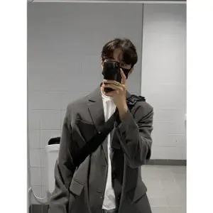 남친 가을 블랙 정장 재킷 코트 캐주얼한 싱글 패피3