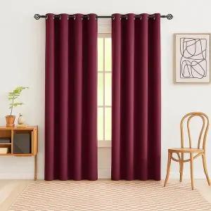 [하프클럽/셀러허브]미드나잇 아일릿 암막커튼 2장 긴창 안방 거실 와인