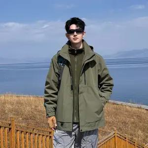 남자야상사파리 트렌치코트 방수 야상 점퍼 봄가을 ible3
