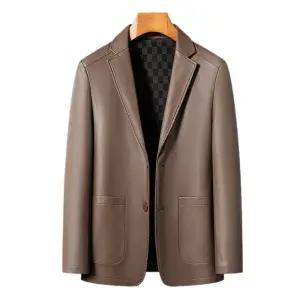 춘추 캐주얼 메인 가죽 버튼 PU 남자재킷 자켓 싱글 원템3