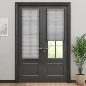 라즈블라인드 프렌치 도어용 무선 셀룰러 쉐이드 프라이버시를 위한 드릴 도어 블라인드 없음 현관문