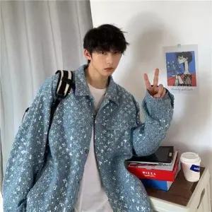 청 춘추 칼라 자켓 스팽글 남자재킷 코트 톱 원템3