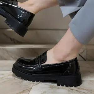 [신상오픈런]애나멜 통굽로퍼 무광 검정색신발 학생단화 클래식 (30890803)