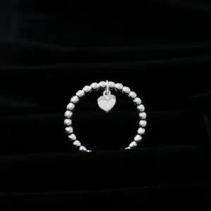[신상오픈런]은볼 오픈링 찰랑 하트반지 스털링실버 (29965333)