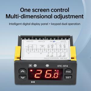 ETC-974 온도 조절기 냉장고 제상 가열 제어 (듀얼 NTC 센서 포함) 12V24V110V220V