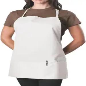 KNG 화이트 3 포켓 조절 가능한 남녀용 턱받이 앞치마