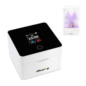 OTC 보청기 건조기 및 제습기, 전기 청소 액세서리, 리튬 배터리 구동, 휴대용 컴팩트, 타입-C 충전 포트, 직접 건조 솔루션(화이트 케이블)